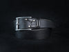 Black leather belt 3.6 with long tail