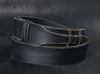 Grunge Style Black Leather Custom Belt with Buckle - Mens Leather Accessories