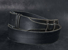 Black Leather Belt Custom Grunge StyleCustom Grunge Style Black Leather Belt - Mens Leather Accessory with Buckle