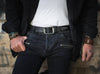 Classic Black Leather Belt for Men - Ishaor Buckle Perfect Gifts for Him