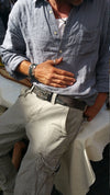 Dark Brown Ishaor Belt with Gray Patina - The Perfect Christmas Gift for Men - Holiday Sale