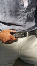 Dark Brown Ishaor  Belt with Gray Patina  The Perfect Men's Gift now on Christmas Sale.