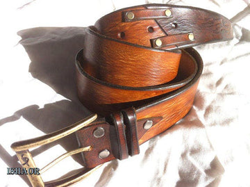 Brown Leather Belt By Ishaor  The  Perfect  Gift for men