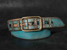 Leather Belt, Men's Belt, Men's Leather Belt, Artisan Leather,Woman's Belt, Blue Belt, Crafted Belt, Unique Belt,Custom leather belts,