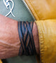 Ishaor brown leather bracelet build from 2 connectable leather straps that you can wear together or separated.