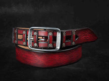 Leather Belt, Men's Belt, Woman's Leather Gift, Buckle Belt, Unisex Belt, Woman's Belt, Woman Leather Accessories, Red Belt, Unique Belt