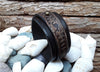 Biker leather bracelet