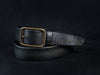 Electeic Leather Belt - Black & Gold