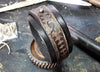 Biker leather bracelet