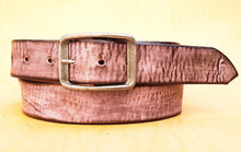 Custom Pink Leather Belt for Her  Genuine Leather Womens Gift with Buckle