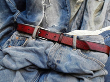 Buckle Belt, Leather Belts, Leather for Her, Women's Belts, Unique Leather, Red Belts, Art Leather, Unisex Belts, Women's Accessories Belts,