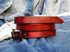 Narrow Belt - Red with Black Wash