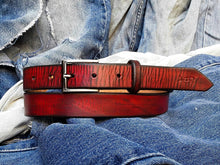 Buckle Belt, Leather Belts, Leather for Her, Women's Belts, Unique Leather, Red Belts, Art Leather, Unisex Belts, Women's Accessories Belts,