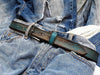 Narrow Belt - Turquoise With Brown Vintage Wash