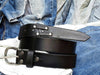 Unique Mens Black Leather Belt - Rustic Style Artisan Design - Wide Buckle - Quality Leather Accessories