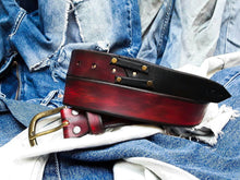 Crafted Belt, Accessories for Father, Unique Leather, Red Belt, Quality Leather, Leather Belt, Leather Belt with Buckle, Leather Belts