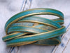 Turquoise Leather Wrap Bracelet - Womens Cuff Wristband for Anniversary or Gift