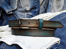 Buckle Belt, Leather Belts, Leather for Her, Women's Belts, Unique Leather, turquoise Belt,Art Leather, Unisex Belts, Accessories Belts,