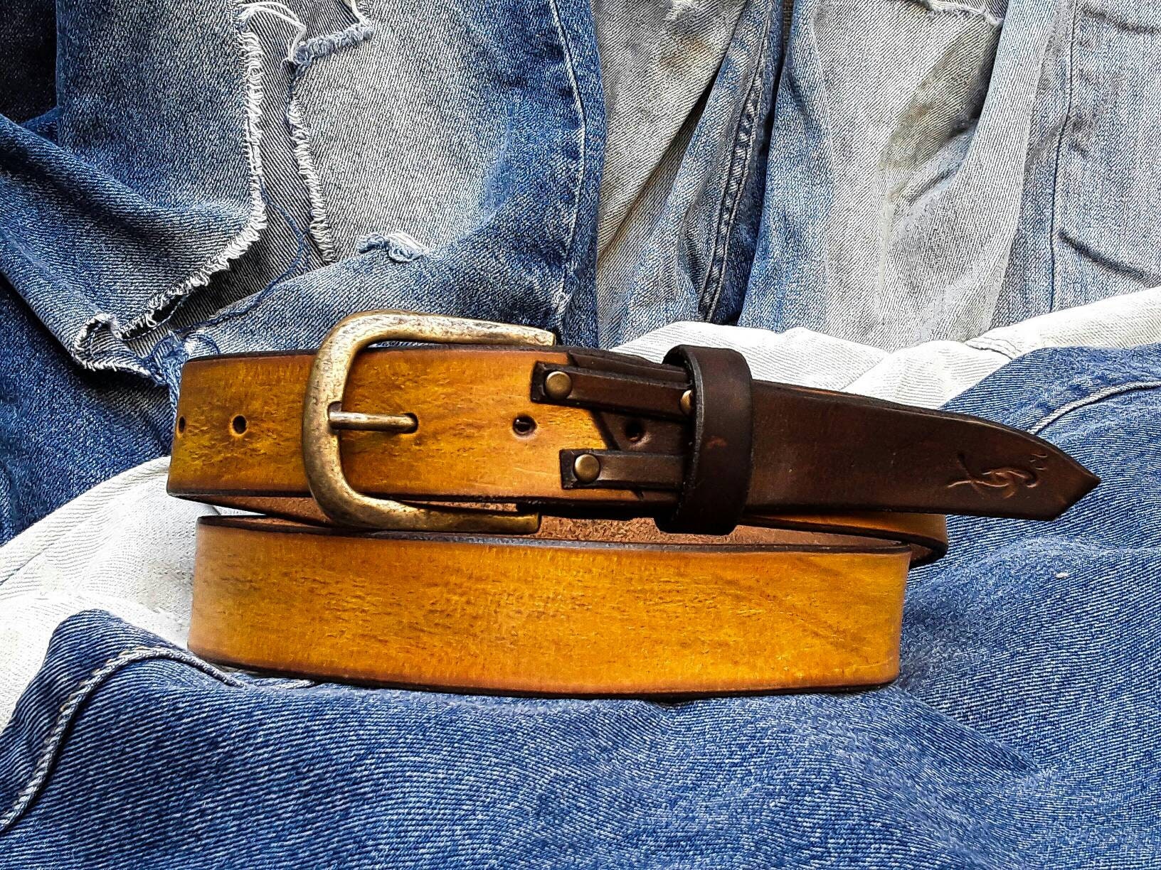 Crafted Belt, Custom leather belts, Unique Leather, Yellow Belt, Quality Leather, Leather Belt, Leather Belt with Buckle, Leather Belts