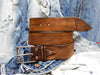 Handcrafted Mens Leather Belt with Buckle - Vintage Western Style Fashion Accessory