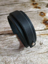 Mens Black Leather Cuff Bracelet - Boho Wristband Gift