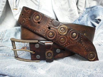 Dark Leather, Art Leather, Brown Belt, Fashion Leather, Unique Belts, Men's Fashion, Buckle Belt, Leather Products, Rustic Style, Men's Belt