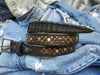 Alligator Belt with Rivets - Black