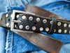 Dark Brown 3cm Jeans Belt Riveted Leather Steam Punk Style Narrow Womens Belt