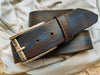 Handcrafted BlueBrown Leather Belt - 42cm Rustic Unique Perfect for Jeans