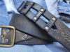 Square Belt - Black with Golden Wash