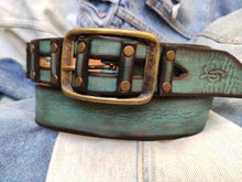 Leather Belt, Men's Belt, Men's Leather Belt,Custom leather belts,Gift for men,Woman's Belt, Blue Belt, Crafted Belt, Unique Belt, Boho Belt