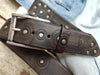 Handmade Motorcycle Gear Stamped Leather Belt with Rivets - Unique Design by IshaorUnique Stamped Leather Motorcycle Belt with Rivets - Handmade by Ishaor