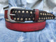 Rivet belt - Red & Black