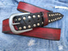 Rivet belt - Red & Black