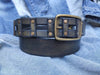 Square Belt - Black with Golden Wash