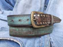 Custom leather belts, Men's Belt, Unique Leather, Men's Turquoise Leather, Studded Belt,Boho Belt,Christmas Belt, Design Accessories