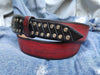 Rivet belt - Red & Black