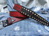 Rivet belt - Red & Black