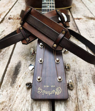 Personalized Brown Leather Guitar Strap - Gift for Musicians