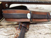 Brown leather guitar strap