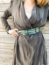 Boho Style Turquoise Leather Waist Belt Handcrafted Womens Accessory