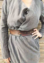 Unique Brown Leather Waist Belt for Women - Wide Dress Belt - Leather Gift for Her - Handmade by ISHAOR