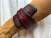 Handmade Red Leather Wrap Bracelet - Luxury Boho Wide Design for Women