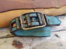 Leather Belt, Men's Belt, Men's Leather Belt, Artisan Leather,Woman's Belt, Blue Belt, Crafted Belt, Unique Belt,Custom leather belts,