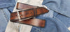 Custom Boho Brown Leather Belt for Him - Unique Vintage Rodeo Western Gift