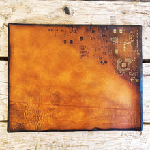 Handmade Personalized Leather Mousepad with Gold Stamping - Shades of Brown - Office or WFH Gift