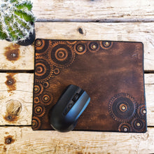 Handmade Personalized Leather Motorcycle Mousepad - Perfect for Office or WFH - Great Gift for Bikers