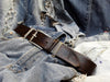 Personalized Full Grain Leather Mens Belt for Christmas Gift - Brown