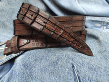 Handmade Brown Leather Crocodile Belt - Unique Textured Design - Great for Any Occasion