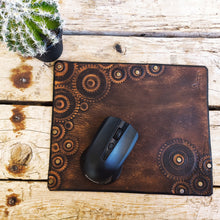 Handmade Personalized Leather Motorcycle Mousepad - Perfect for Office or WFH - Great Gift for Bikers